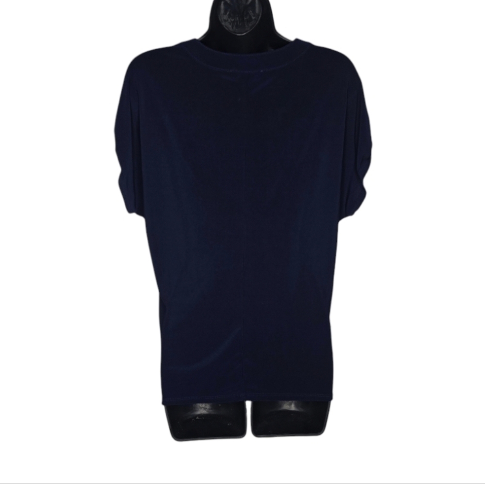 Navy Top With Lace-Up Detail - Picture 6 of 6